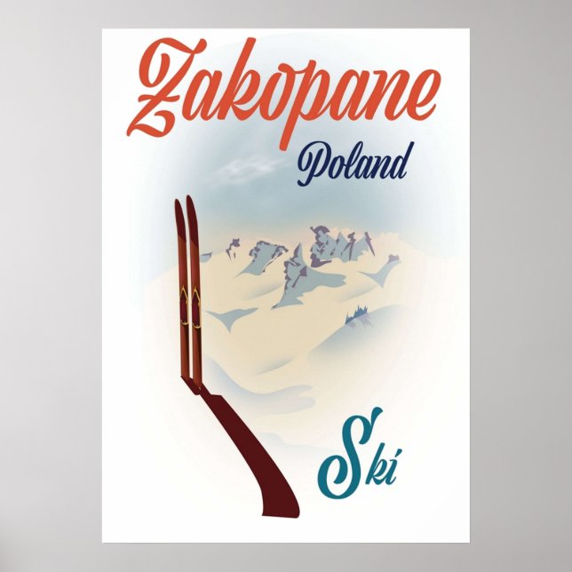 Poster Ski de Zakopane Pologne (Devant)