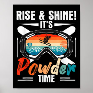 Poster Ski d'hiver de ski de fond de ski de retro : Il