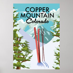 Poster Ski du Colorado de la montagne de cuivre