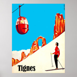 Poster Ski en Tignes, France