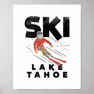 Poster Ski - Lac Tahoe