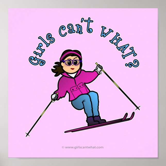 Poster Ski léger de neige (Devant)