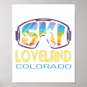 Poster Ski Loveland Colorado Vacances ski