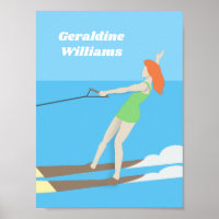 Ski nautique de style vintage