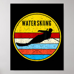 Poster Ski nautique Rétro Ski nautique Sports nautiques 