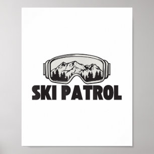 Poster Ski Patrol Hiver Ski Goggles Mountain Trip _1