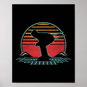 Poster Ski Retro Vintage 80s Style Skier Cadeau