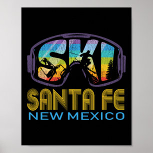 Poster Ski Santa Fe Nouveau-Mexique Vacances de ski