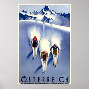 Poster Ski vintage d'Österreich