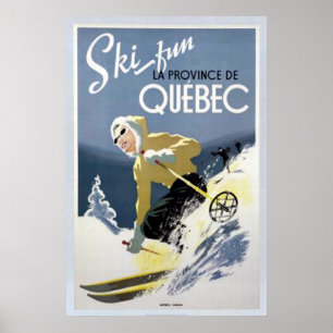 Poster Ski vintage Québec