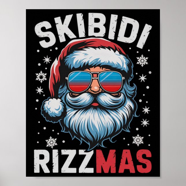 Poster Skibidi Rizzmas Chemise Enfants Hommes Femmes Noël (Devant)