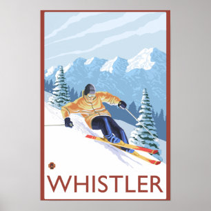 Poster Skieur de neige - Whistler (C.-B.) Canada