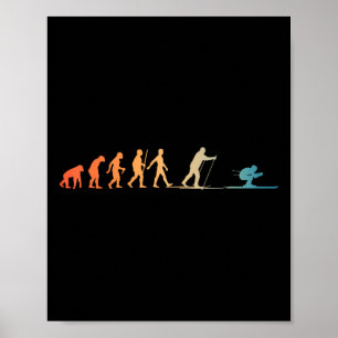 Poster Skieur nordique Art Hommes Femmes Snowboard Skieur