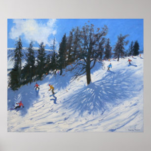 Poster Skieurs Verbier 2010 de ressort