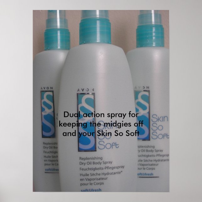 Poster Skin So Soft 001, Double action spray pour garder. (Devant)