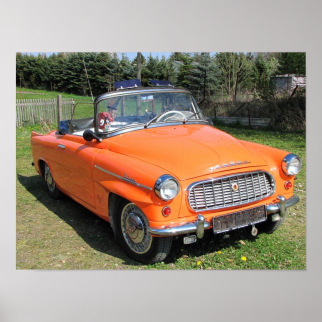 Poster skoda felicia cabrio orange (Devant)