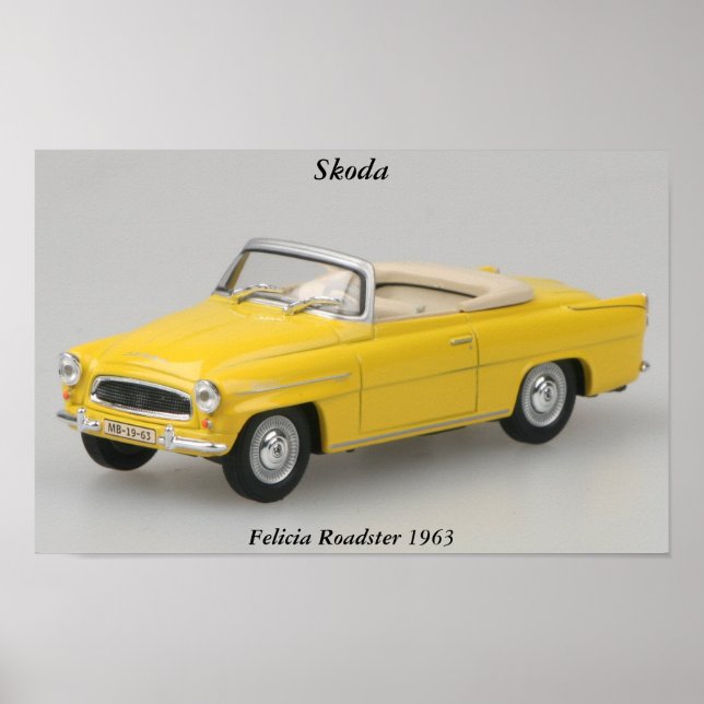 Poster Skoda Felicia Roadster 1963 Imprimer (Devant)