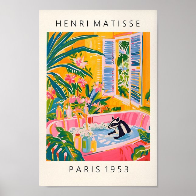 Poster Skunk Dans Bain Art Print, Dopamine Salle De Bains (Devant)