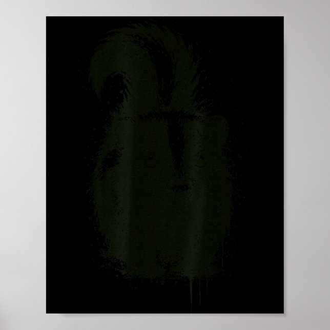 Poster Skunk Ink Art Nge Aesthetic Pest Forest Animal Rtr (Devant)