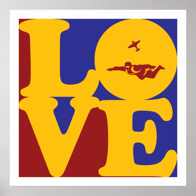 Poster Skydiving Love (Devant)