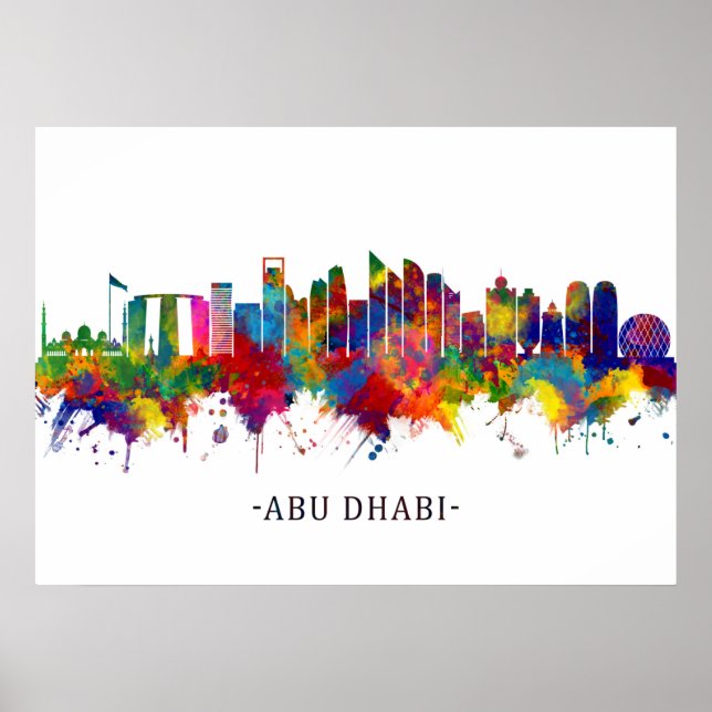 Poster Skyline d'Abou Dhabi (Devant)