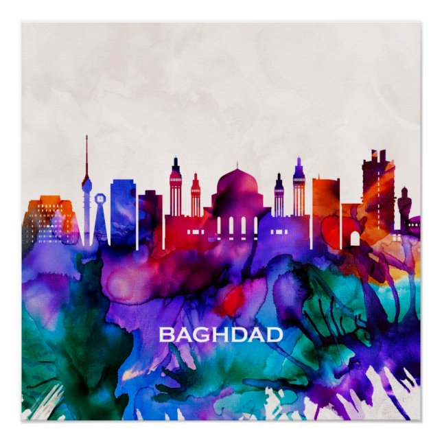 Poster Skyline de Baghdad (Devant)