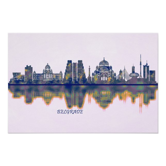 Poster Skyline de Belgrade (Devant)
