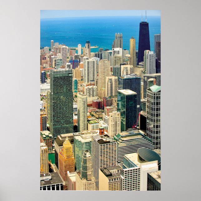 Poster Skyline de Chicago (Devant)
