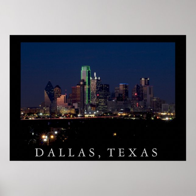Poster Skyline de Dallas (Devant)