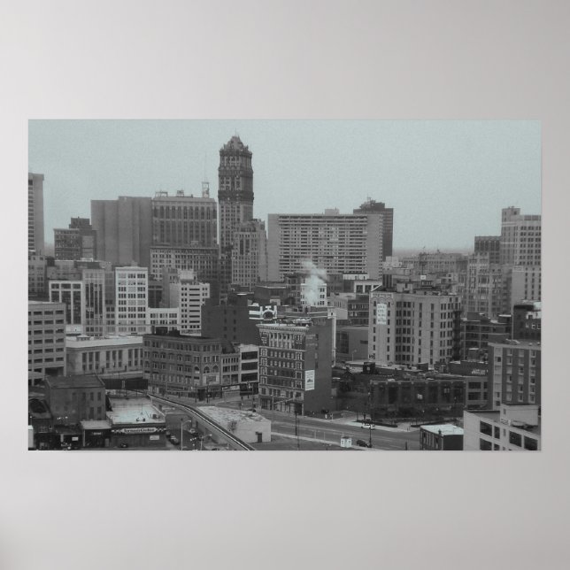 Poster skyline de detroit (Devant)