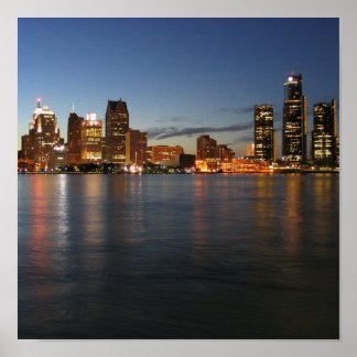 Poster Skyline de Détroit