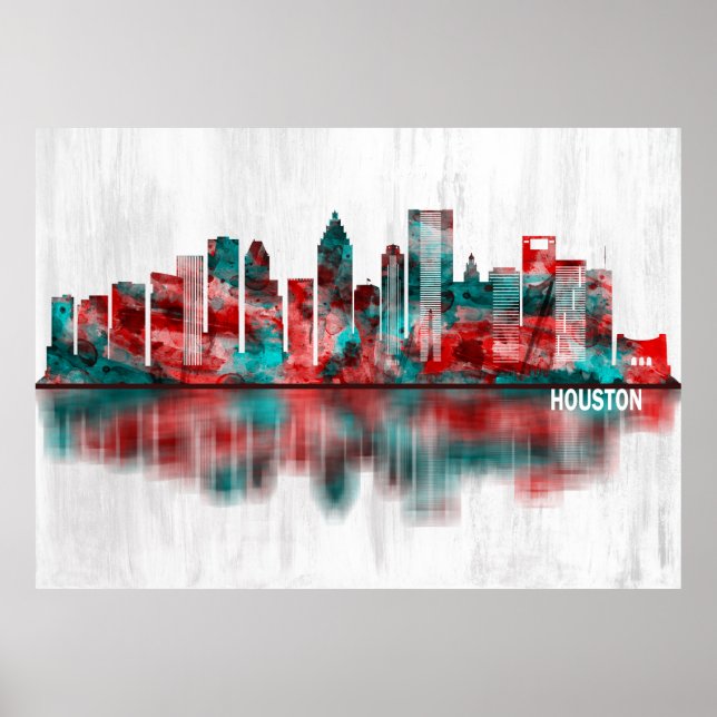 Poster Skyline de Houston (Devant)