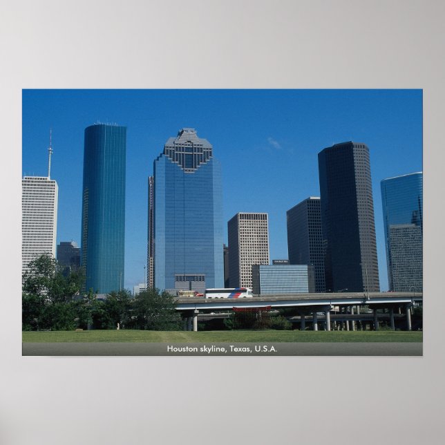Poster Skyline de Houston, Texas, États-Unis (Devant)