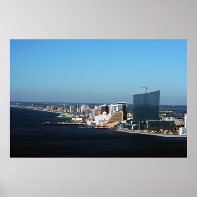 Poster Skyline de la ville d'Atlantique (Devant)