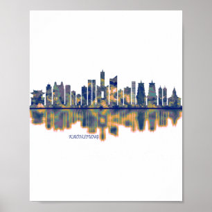Poster Skyline de la ville de Kaohsiung
