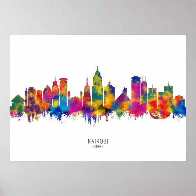 Poster Skyline de Nairobi (Devant)