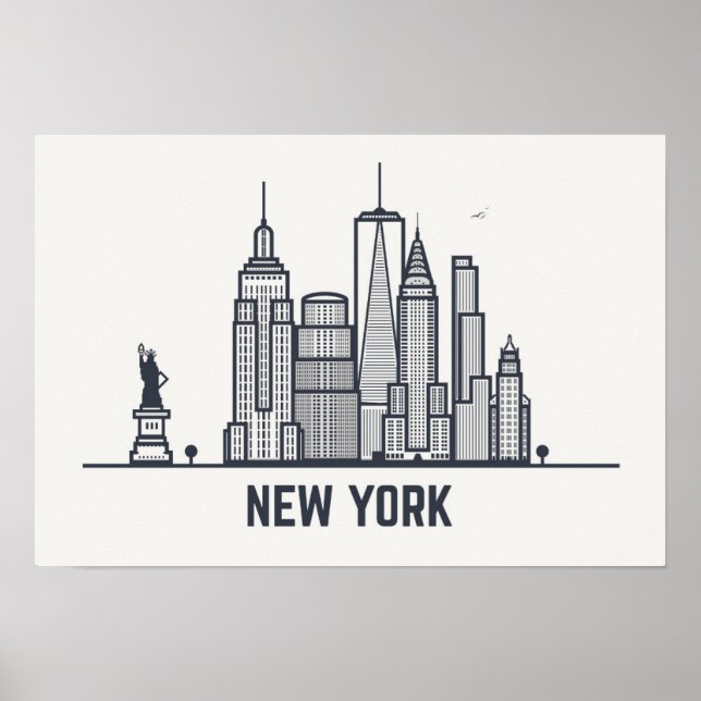 Poster Skyline de New York (Devant)