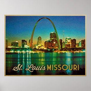 Poster Skyline de Saint-Louis Missouri