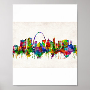 Poster Skyline de Saint-Louis Missouri