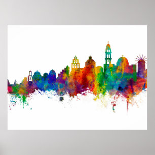 Poster Skyline de Santorin