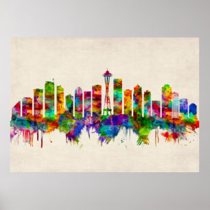 Poster Skyline de Seattle