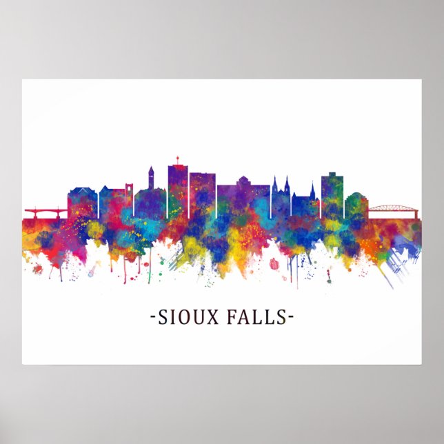 Poster Skyline de Sioux Falls (Devant)