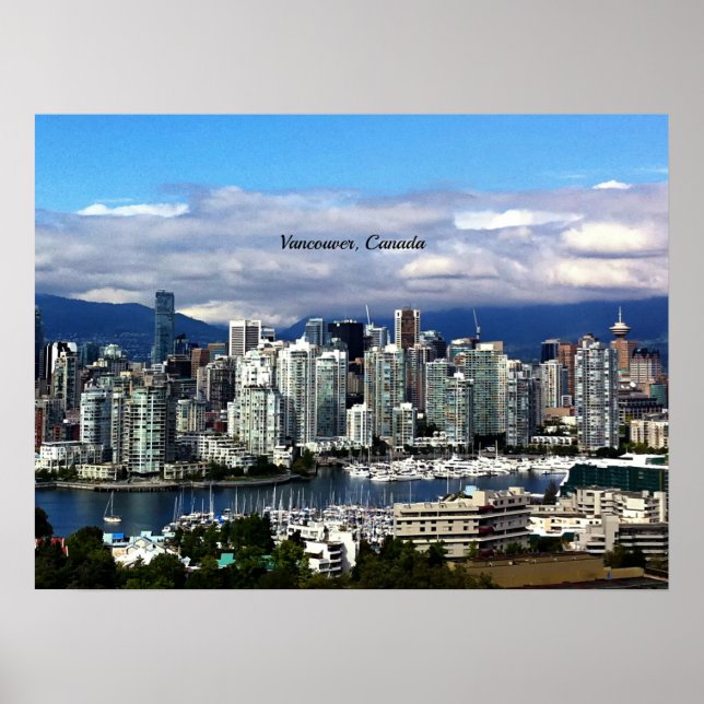 Poster Skyline de Vancouver, Canada (Devant)