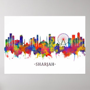 Poster Skyline des Emirats de Sharjah