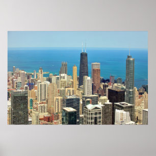 Poster Skyline du centre-ville de Chicago