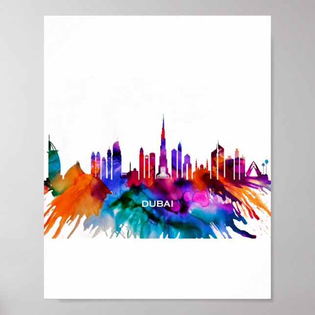 Poster Skyline Dubaï (Devant)