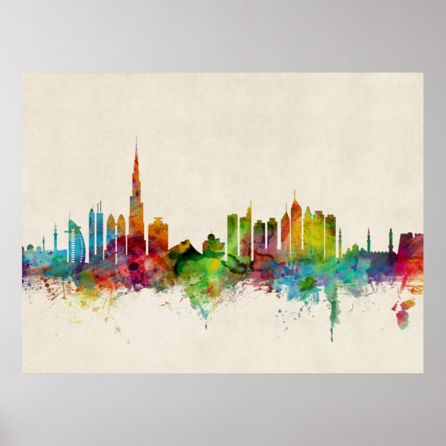 Poster Skyline Dubaï (Devant)