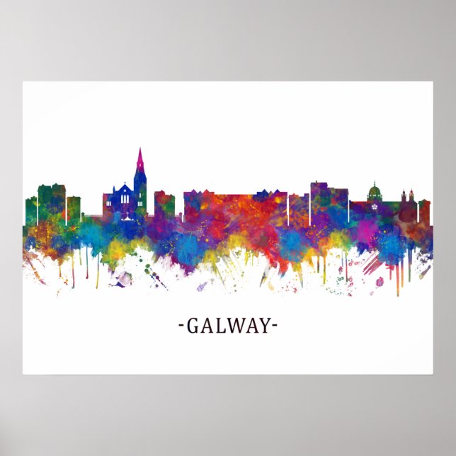 Poster Skyline Galway Irlande (Devant)