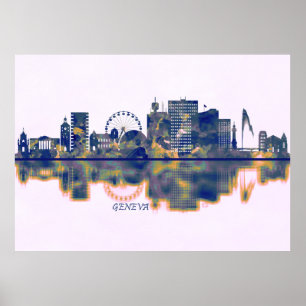 Poster Skyline Genève