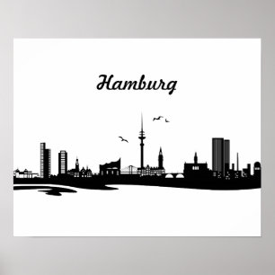Poster Skyline Hamburg